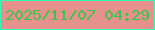 文字の大きさ：4、枠の色：32ffb5、背景の色：e5928d、文字の色：3bc54e 無料ブログパーツのブログ時計