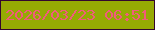 文字の大きさ：1、枠の色：33062e、背景の色：96aa03、文字の色：f05c7c 無料ブログパーツのブログ時計