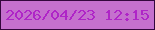 文字の大きさ：5、枠の色：33073d、背景の色：c570ce、文字の色：af25c7 無料ブログパーツのブログ時計