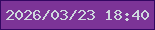 文字の大きさ：1、枠の色：330762、背景の色：7c3497、文字の色：ced7dd 無料ブログパーツのブログ時計