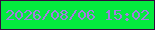 文字の大きさ：5、枠の色：33083d、背景の色：04ea3e、文字の色：a17ddf 無料ブログパーツのブログ時計