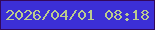 文字の大きさ：1、枠の色：33085c、背景の色：3c2fd6、文字の色：bbcb8f 無料ブログパーツのブログ時計
