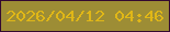 文字の大きさ：4、枠の色：330930、背景の色：9d8d35、文字の色：e0b717 無料ブログパーツのブログ時計