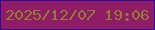 文字の大きさ：1、枠の色：330999、背景の色：8f1d66、文字の色：997a31 無料ブログパーツのブログ時計