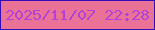 文字の大きさ：5、枠の色：330db5、背景の色：ea7297、文字の色：b241d8 無料ブログパーツのブログ時計