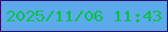 文字の大きさ：5、枠の色：330e6c、背景の色：5caaec、文字の色：0ac04c 無料ブログパーツのブログ時計