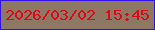 文字の大きさ：2、枠の色：330fec、背景の色：8d7963、文字の色：de081c 無料ブログパーツのブログ時計