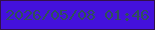 文字の大きさ：5、枠の色：33114a、背景の色：4411dc、文字の色：30505a 無料ブログパーツのブログ時計