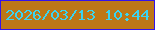 文字の大きさ：1、枠の色：3313ea、背景の色：bd7717、文字の色：3ad4f2 無料ブログパーツのブログ時計