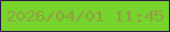文字の大きさ：2、枠の色：33144d、背景の色：76d42d、文字の色：929f42 無料ブログパーツのブログ時計