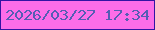 文字の大きさ：3、枠の色：3314a3、背景の色：fc6de8、文字の色：565db4 無料ブログパーツのブログ時計