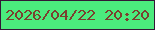 文字の大きさ：2、枠の色：331736、背景の色：4beb7d、文字の色：7a402f 無料ブログパーツのブログ時計