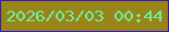 文字の大きさ：5、枠の色：3317cf、背景の色：988417、文字の色：6eefa5 無料ブログパーツのブログ時計