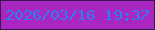 文字の大きさ：1、枠の色：331854、背景の色：a926c1、文字の色：2d7df4 無料ブログパーツのブログ時計