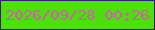 文字の大きさ：4、枠の色：331880、背景の色：4de008、文字の色：d957bb 無料ブログパーツのブログ時計