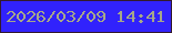 文字の大きさ：1、枠の色：331a2d、背景の色：3122fc、文字の色：a6a789 無料ブログパーツのブログ時計