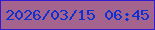 文字の大きさ：2、枠の色：331bd0、背景の色：a4648e、文字の色：0f30d0 無料ブログパーツのブログ時計