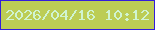 文字の大きさ：1、枠の色：331edb、背景の色：bccd55、文字の色：d0f4d2 無料ブログパーツのブログ時計