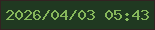 文字の大きさ：4、枠の色：332222、背景の色：203921、文字の色：86b75b 無料ブログパーツのブログ時計