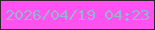 文字の大きさ：1、枠の色：33232d、背景の色：ff52ee、文字の色：9bb2ce 無料ブログパーツのブログ時計