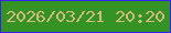 文字の大きさ：4、枠の色：3323ed、背景の色：359225、文字の色：d4ba7c 無料ブログパーツのブログ時計
