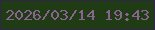 文字の大きさ：2、枠の色：33244c、背景の色：203c15、文字の色：8a6393 無料ブログパーツのブログ時計