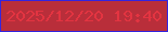 文字の大きさ：4、枠の色：3324df、背景の色：b92e3a、文字の色：e33441 無料ブログパーツのブログ時計