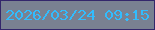 文字の大きさ：1、枠の色：33276b、背景の色：798191、文字の色：32bcfd 無料ブログパーツのブログ時計