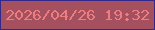文字の大きさ：4、枠の色：33278b、背景の色：a5505f、文字の色：ed7d81 無料ブログパーツのブログ時計