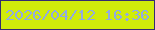 文字の大きさ：2、枠の色：332c71、背景の色：d0ec0a、文字の色：91abe2 無料ブログパーツのブログ時計