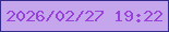 文字の大きさ：4、枠の色：332c8c、背景の色：c5a6ec、文字の色：9840dc 無料ブログパーツのブログ時計