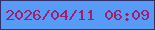 文字の大きさ：3、枠の色：332f6c、背景の色：569cf7、文字の色：a31d6d 無料ブログパーツのブログ時計