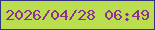 文字の大きさ：1、枠の色：333283、背景の色：bade4f、文字の色：8f2e95 無料ブログパーツのブログ時計