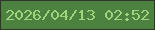 文字の大きさ：4、枠の色：333429、背景の色：4c8240、文字の色：9dd57e 無料ブログパーツのブログ時計