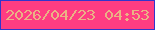 文字の大きさ：2、枠の色：3335cc、背景の色：ff3d82、文字の色：eab285 無料ブログパーツのブログ時計