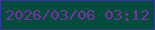文字の大きさ：2、枠の色：33379e、背景の色：024c3c、文字の色：7d2ea6 無料ブログパーツのブログ時計