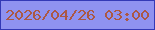 文字の大きさ：4、枠の色：3339b6、背景の色：8f92f0、文字の色：ab5844 無料ブログパーツのブログ時計