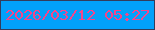 文字の大きさ：1、枠の色：333c5b、背景の色：02a1fa、文字の色：f4458b 無料ブログパーツのブログ時計