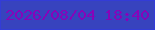 文字の大きさ：5、枠の色：333cd7、背景の色：3743be、文字の色：8704b9 無料ブログパーツのブログ時計