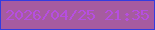文字の大きさ：1、枠の色：333ce0、背景の色：a65ba0、文字の色：b64ee0 無料ブログパーツのブログ時計