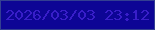 文字の大きさ：5、枠の色：333f91、背景の色：0d0595、文字の色：381ec9 無料ブログパーツのブログ時計