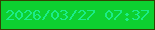 文字の大きさ：1、枠の色：334202、背景の色：0dd030、文字の色：1beb8a 無料ブログパーツのブログ時計