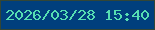 文字の大きさ：3、枠の色：334636、背景の色：003f7d、文字の色：56deb2 無料ブログパーツのブログ時計