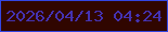 文字の大きさ：5、枠の色：3346e3、背景の色：300600、文字の色：4432b1 無料ブログパーツのブログ時計