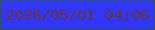 文字の大きさ：2、枠の色：334d6d、背景の色：3037f8、文字の色：6a303d 無料ブログパーツのブログ時計