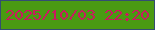 文字の大きさ：5、枠の色：334d72、背景の色：4a9a12、文字の色：ca1a60 無料ブログパーツのブログ時計