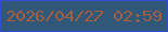 文字の大きさ：2、枠の色：334dd2、背景の色：315879、文字の色：a35d40 無料ブログパーツのブログ時計
