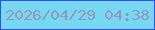 文字の大きさ：1、枠の色：334dfd、背景の色：77d8f2、文字の色：9297bc 無料ブログパーツのブログ時計