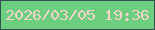 文字の大きさ：3、枠の色：335251、背景の色：6cce7f、文字の色：f8d3cb 無料ブログパーツのブログ時計