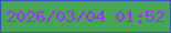 文字の大きさ：4、枠の色：3355bb、背景の色：47a656、文字の色：a02dfe 無料ブログパーツのブログ時計